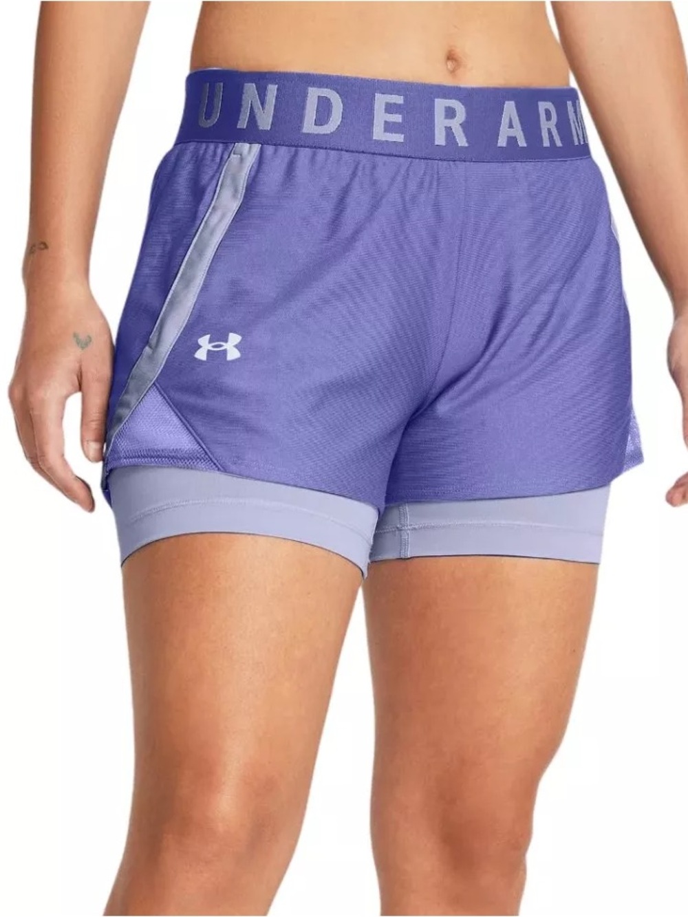Under Armour Women's Lavender Two-in-One Training Shorts